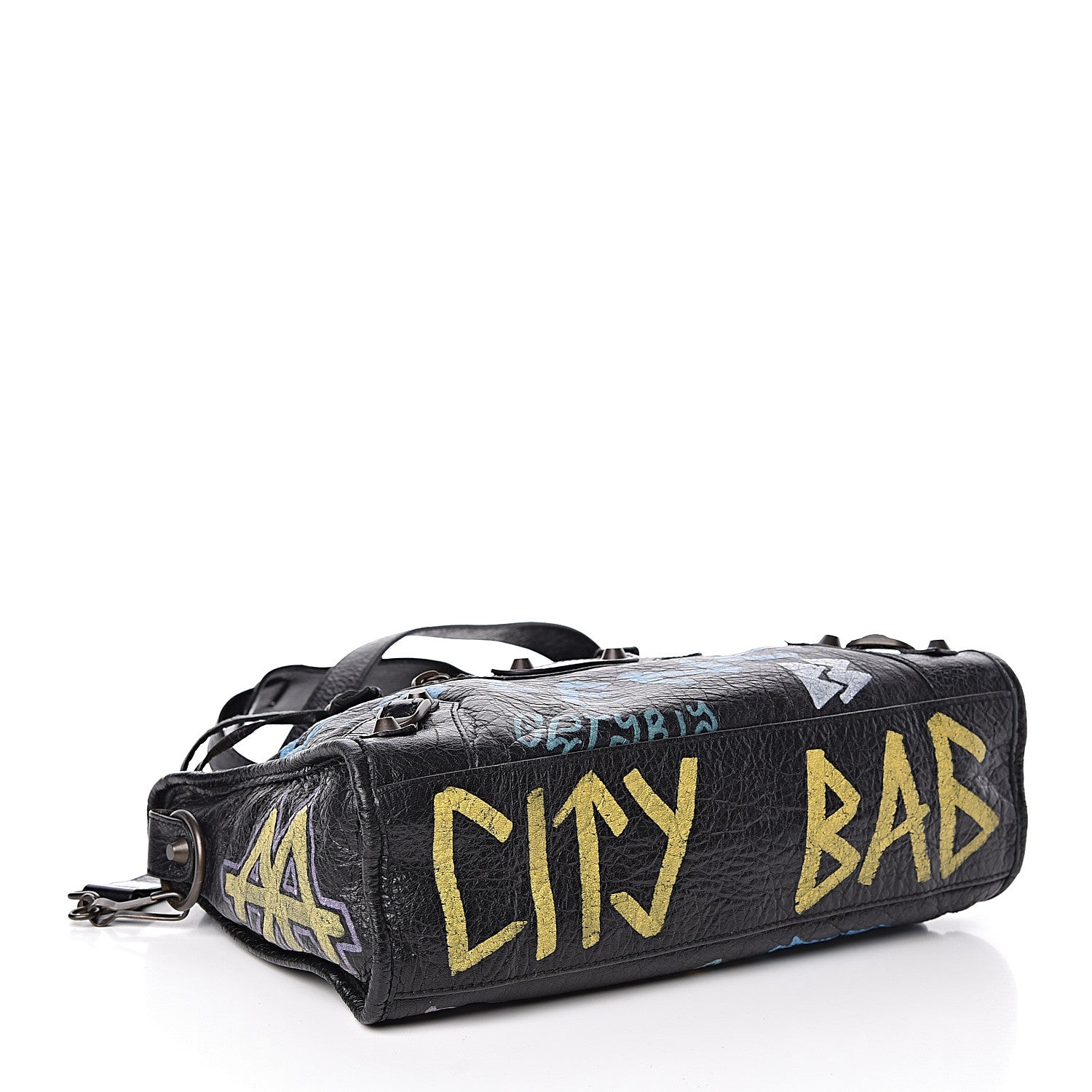 Balenciaga Agneau Graffiti All Over Classic Hardware S City Black Multicolor 4 of 10