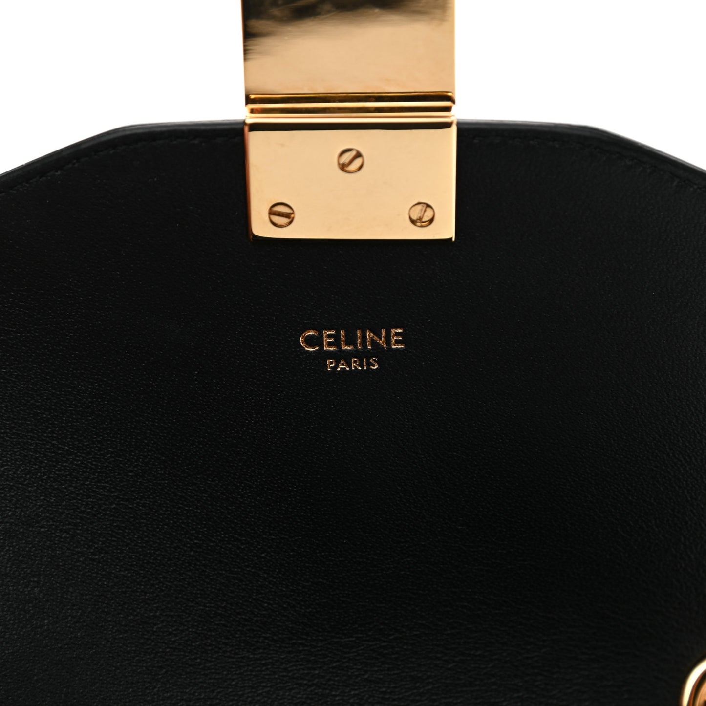 Shiny Calfskin Small C Bag Black
