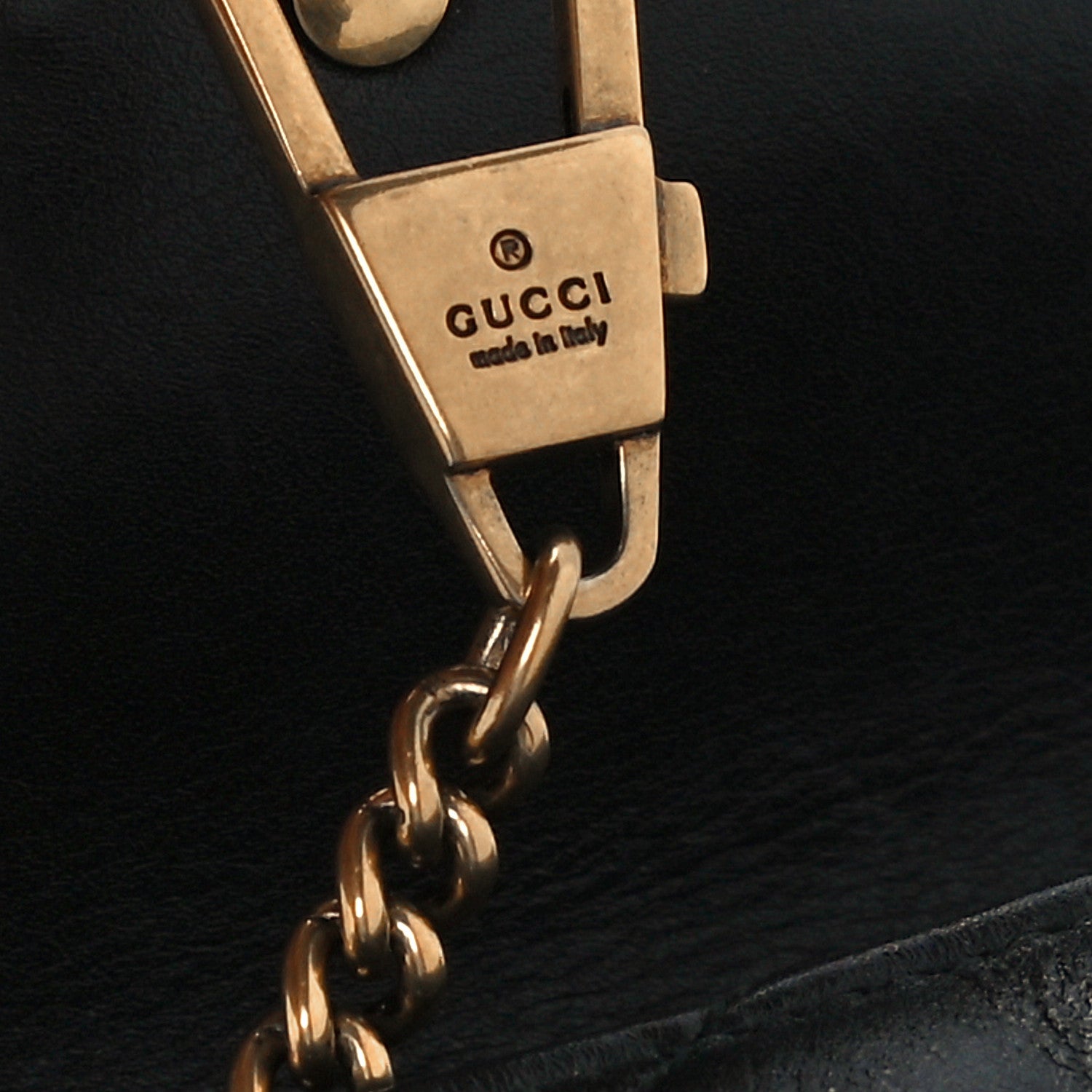 Gucci Calfskin Matelasse Super Mini GG Marmont Shoulder Bag Black 8 of 11