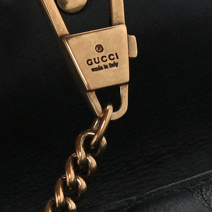 Gucci Calfskin Matelasse Super Mini GG Marmont Shoulder Bag Black 8 of 11