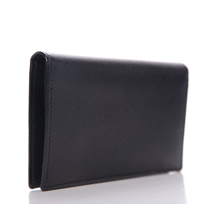 Prada Saffiano Oro Card Holder Black 2 of 8