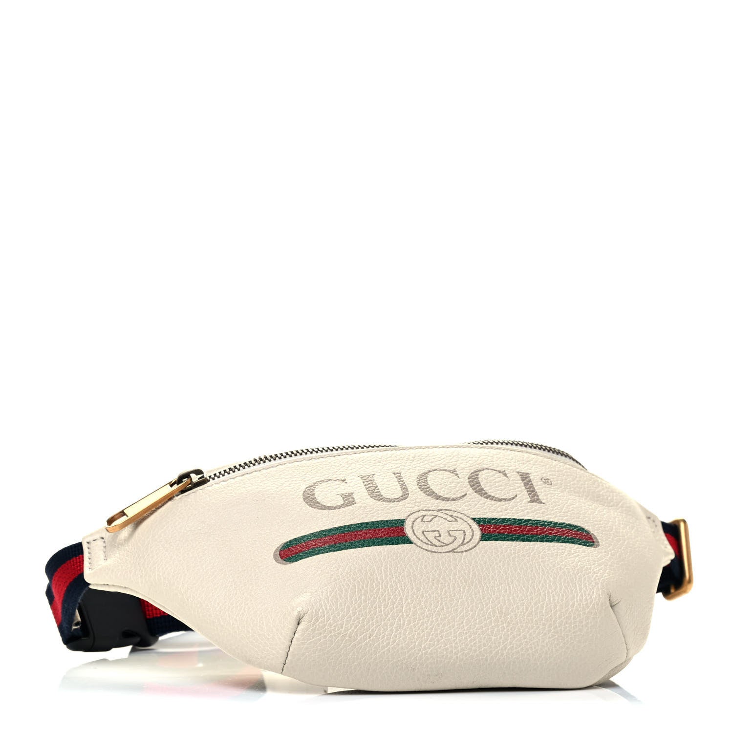Gucci Grained Calfskin Small Logo Belt Bag White 3 of 4