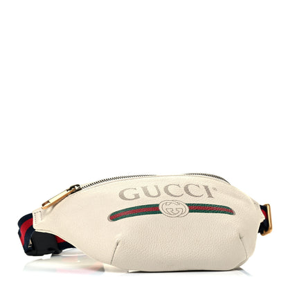 Gucci Grained Calfskin Small Logo Belt Bag White 3 of 4