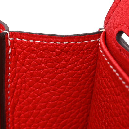 Hermes Taurillon Clemence Halzan 31 Rouge De Coeur 7 of 11