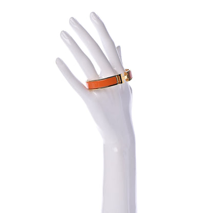 Hermes Enamel Narrow Clic Clac H Bracelet PM Orange 2 of 5