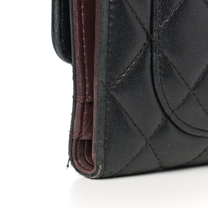 Chanel Lambskin Quilted Large Flap Wallet Black 9 of 14