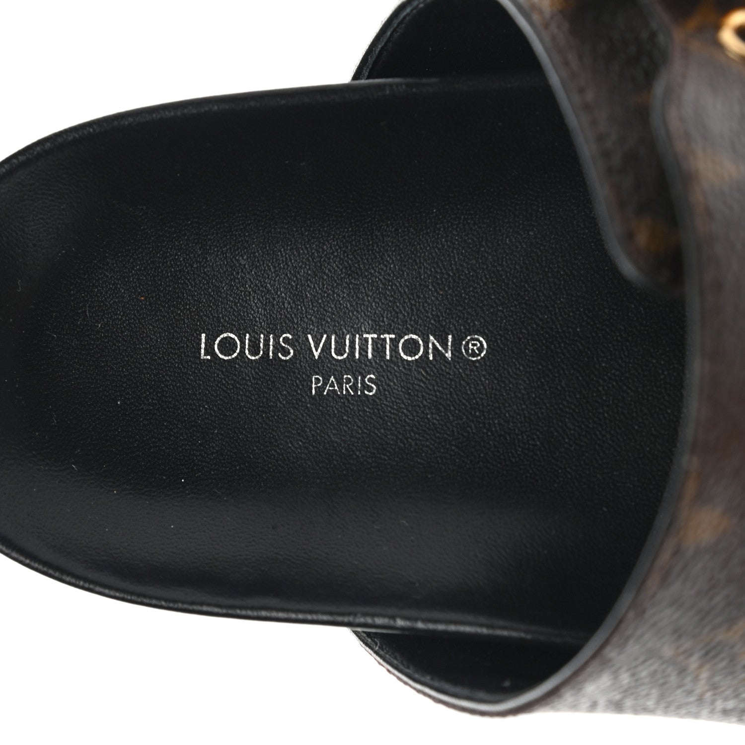 Louis Vuitton Monogram Bom Dia Mule Sandals 37.5 Black 7 of 10