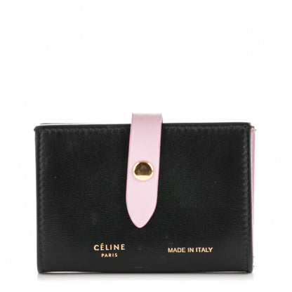 Celine Palmelato Calfskin Strap Folded Card Holder Pink 1 of 8