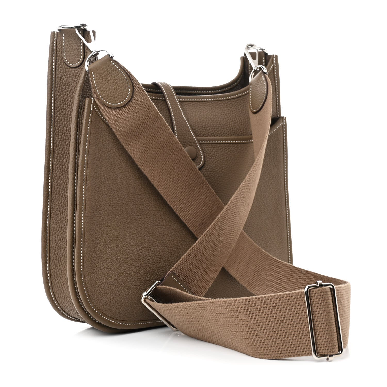 Hermes Taurillon Clemence Evelyne III PM Etoupe 3 of 11