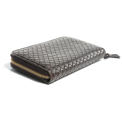 Bottega Veneta Nappa Intrecciato Zip Around Wallet Ebano 4 of 9