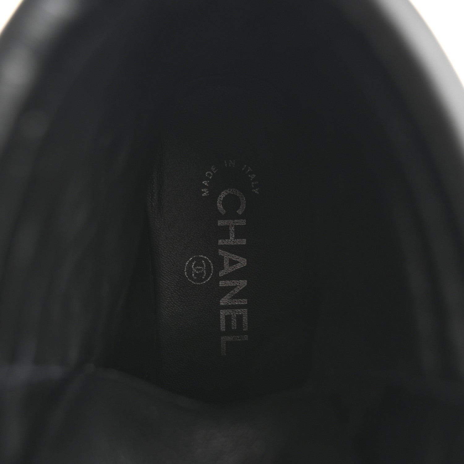 Chanel Calfskin Grosgrain Quilted Lace Up Boots 35.5 Black Grey 7 of 9
