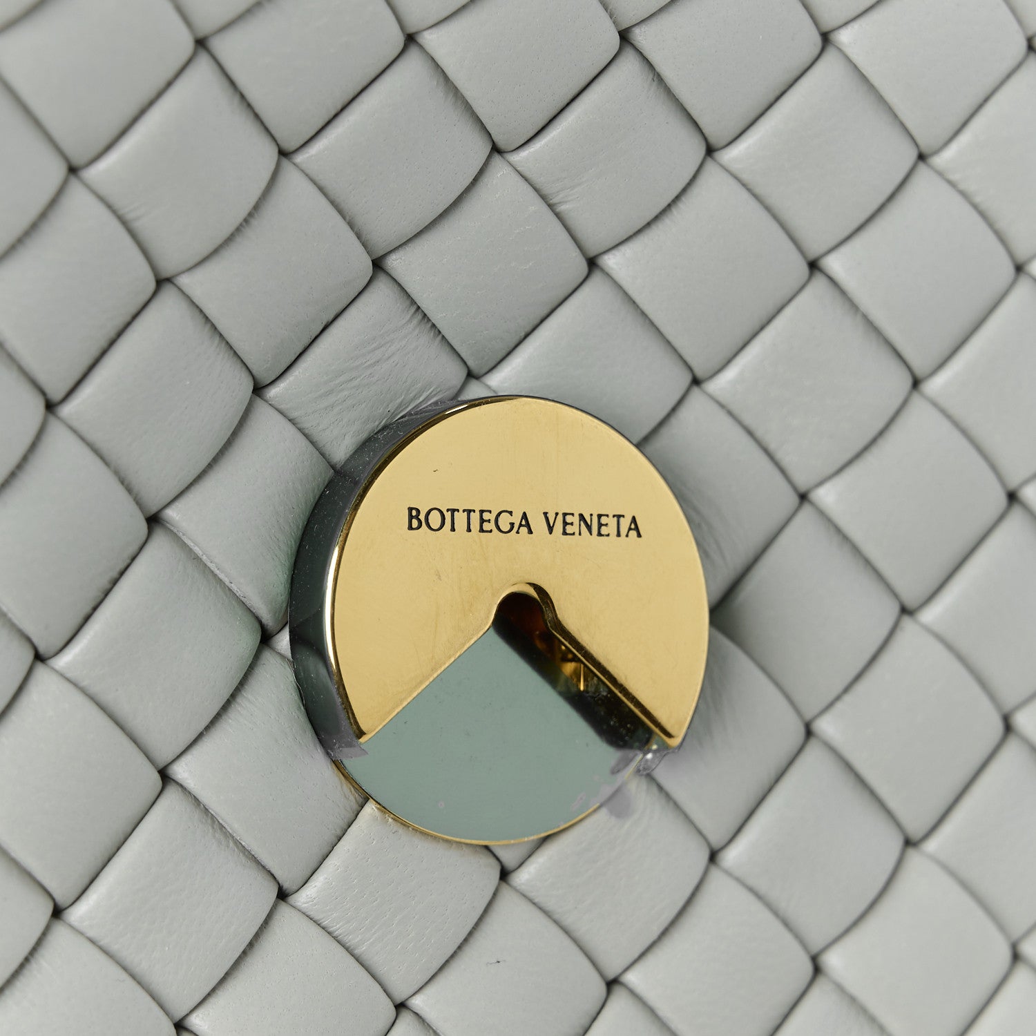 Bottega Veneta Nappa Intrecciato Patti Top Handle Bag Agate Grey