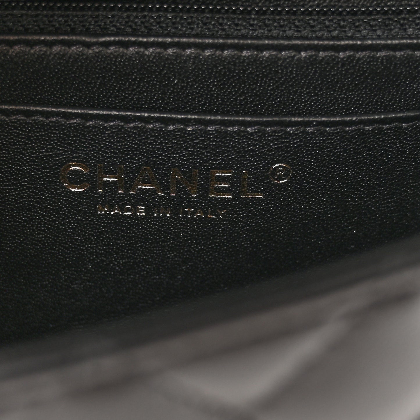 Lambskin Quilted Mini Rectangular Flap Black