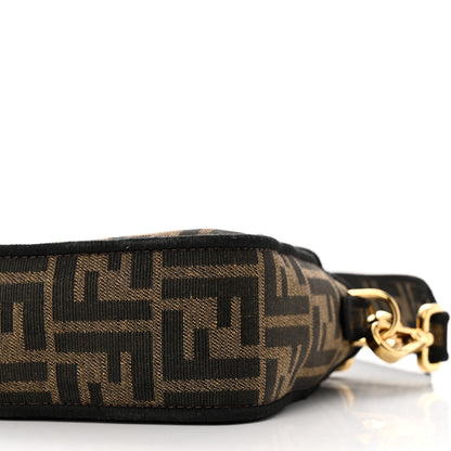 Fendi Fabric Jacquard FF 1974 Medium Baguette Tobacco Moro Black 9 of 9