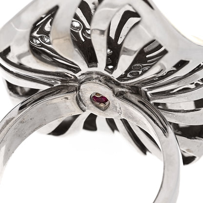 Roberto Coin 18K White Gold Diamond Enamel Ring 53 6.5 Multicolor 7 of 7