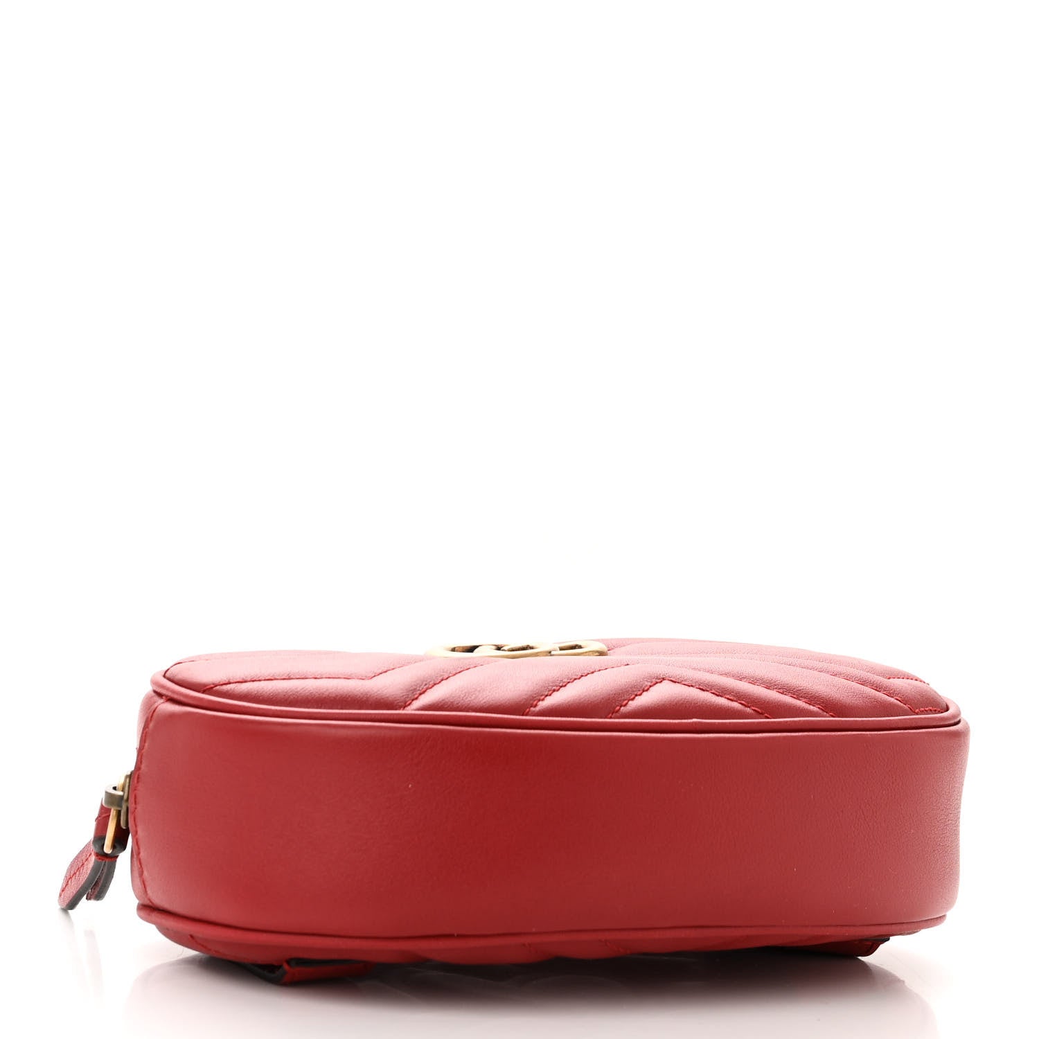 Gucci Calfskin Matelasse GG Marmont Belt Bag 85 34 Hibiscus Red 4 of 11