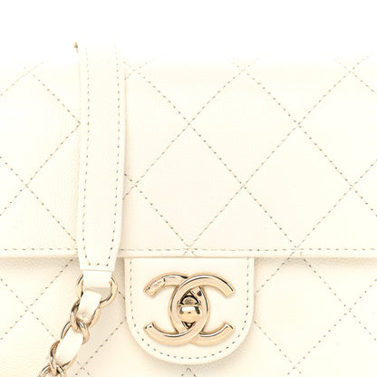 Chanel Caviar Quilted Like A Wallet Flap White 8 of 11