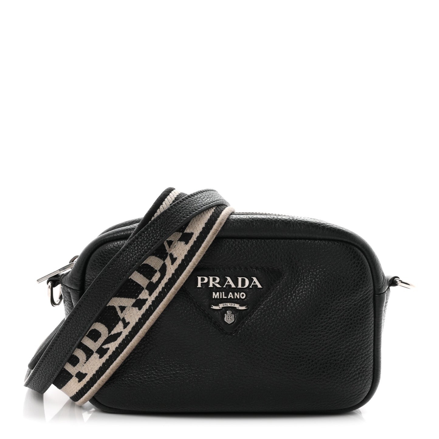 Vitello Daino Soft Camera Crossbody Black