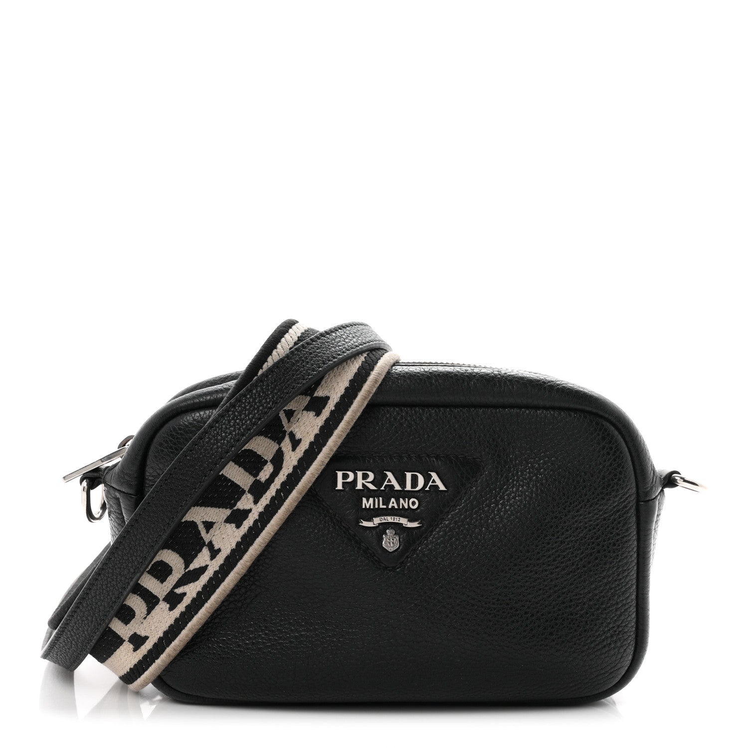 Prada Vitello Daino Soft Camera Crossbody Black 1 of 11