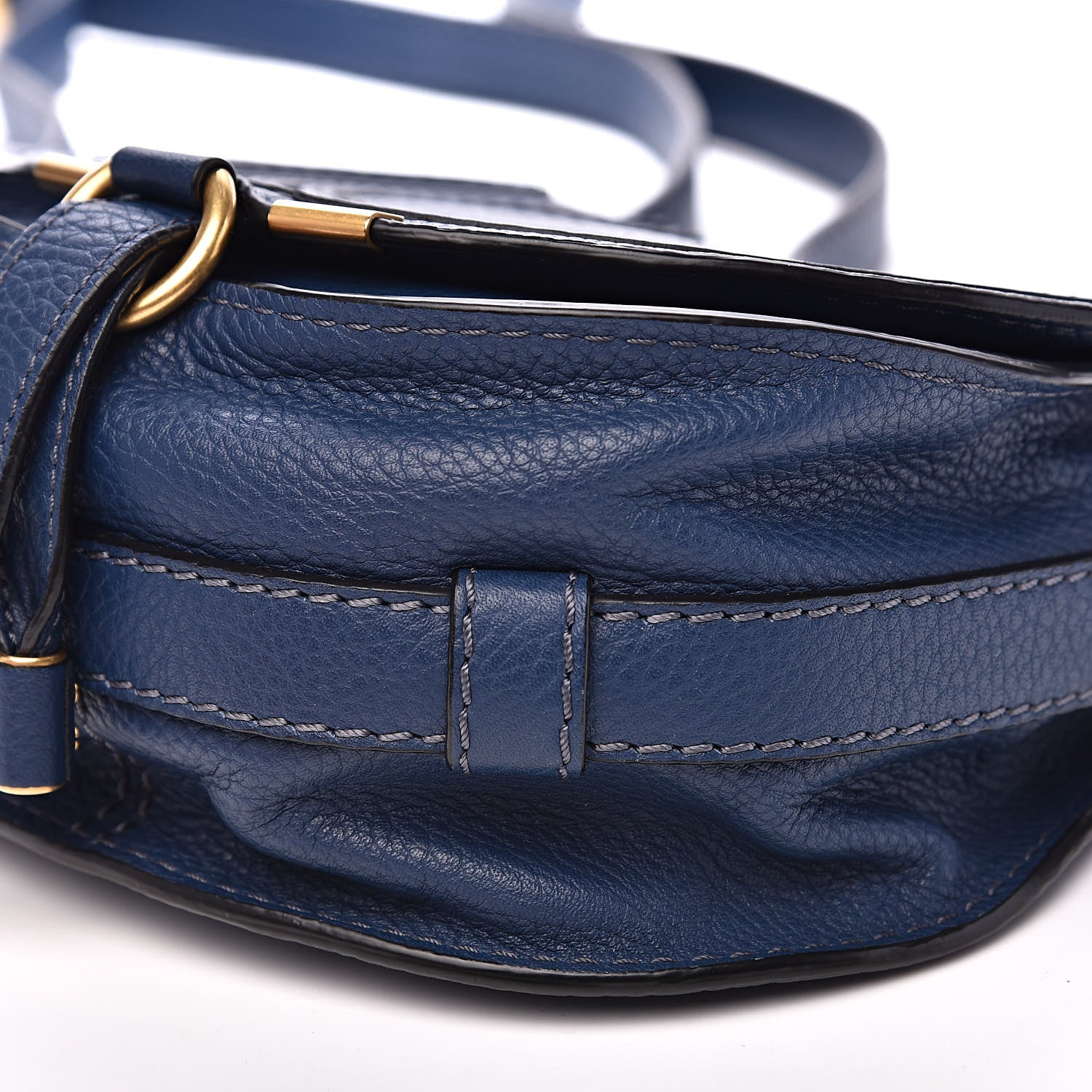 Chloe Calfskin Mini Marcie Round Crossbody Bag Royal Navy 8 of 12