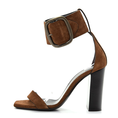 Saint Laurent Suede Otterproof Ankle Strap Sandals 36.5 Land 1 of 11