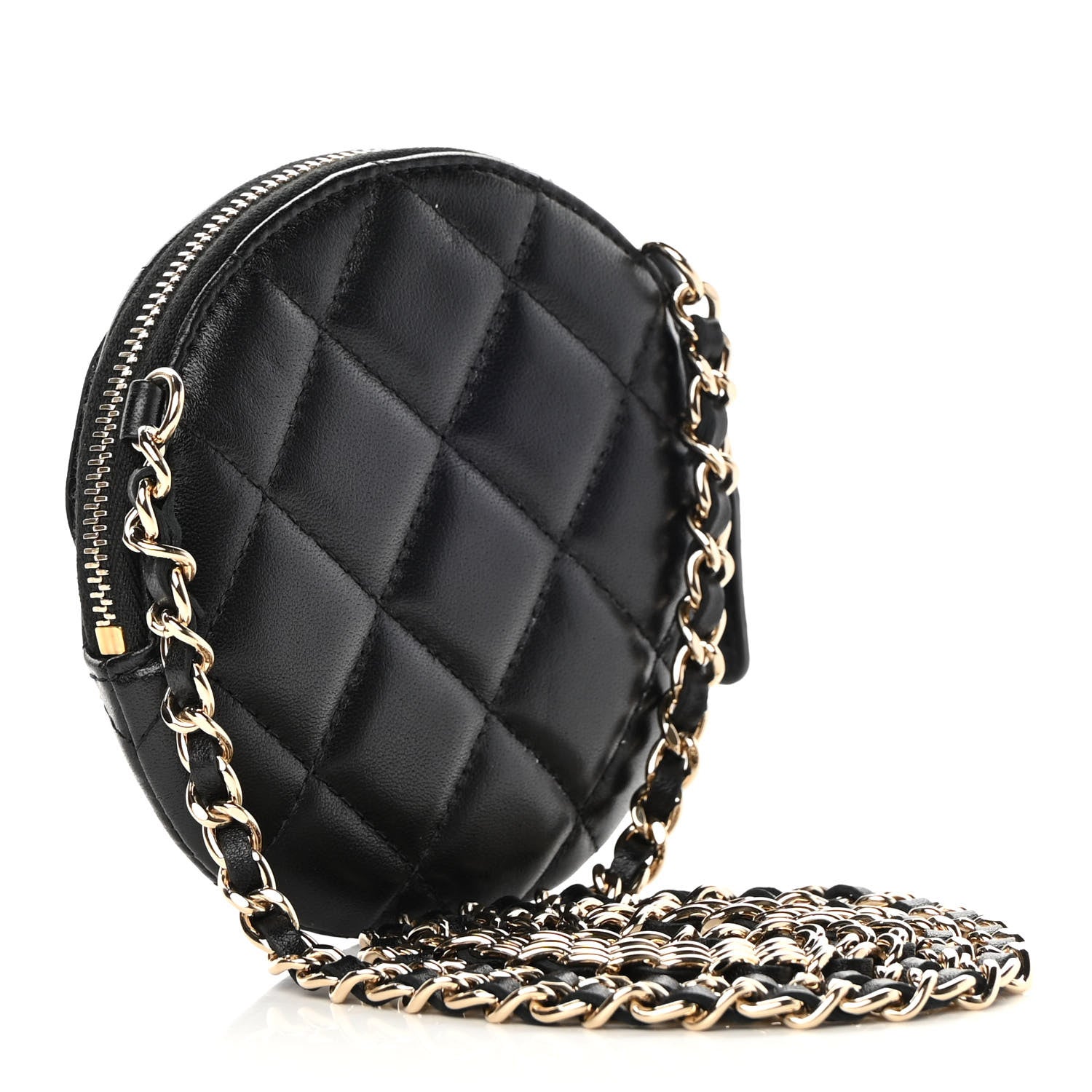 Chanel Lambskin Mini Camellia Bouquet Clutch With Chain Black 3 of 12