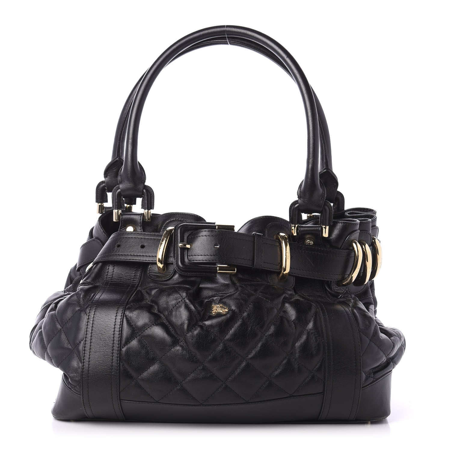 Burberry Calfskin Quilted Beaton Satchel Black 1 of 9