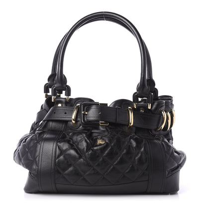 Burberry Calfskin Quilted Beaton Satchel Black 1 of 9