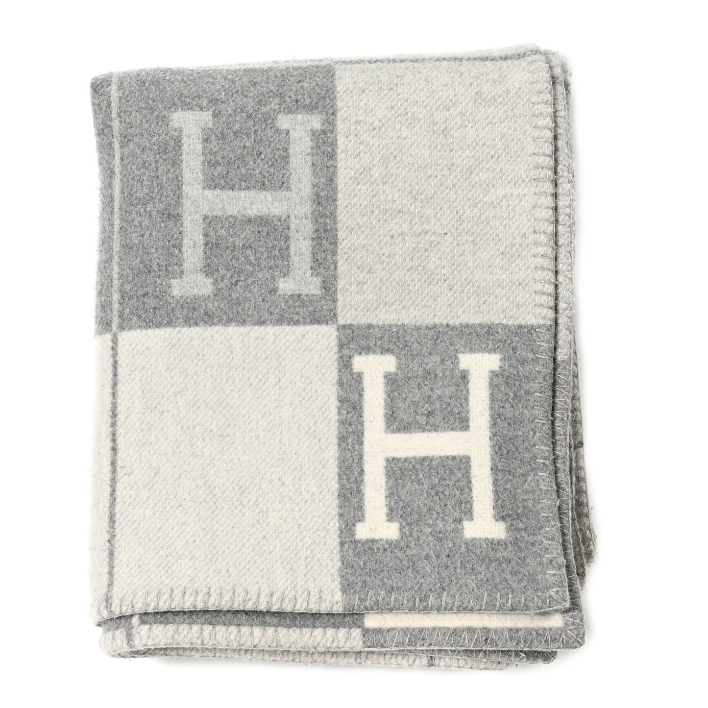 Wool Cashmere New Classic Avalon Blanket Ecru Gris