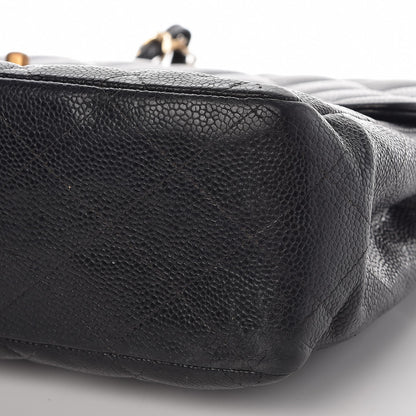 Chanel Caviar Quilted Jumbo Single Flap Black 18 of 20
