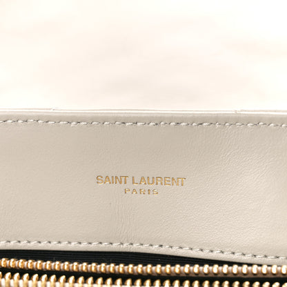 Saint Laurent Calfskin Y Quilted Monogram Medium Loulou Chain Satchel Crema Soft 6 of 11