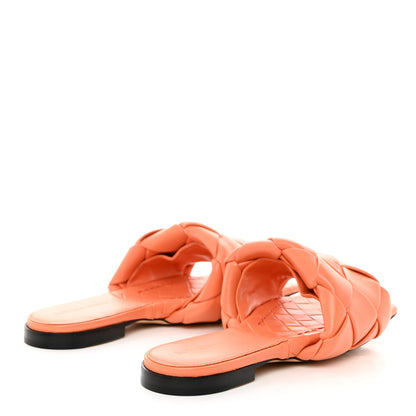 Bottega Veneta Nappa Maxi Intrecciato Lido Flat Sandals 36.5 Papaya 4 of 8