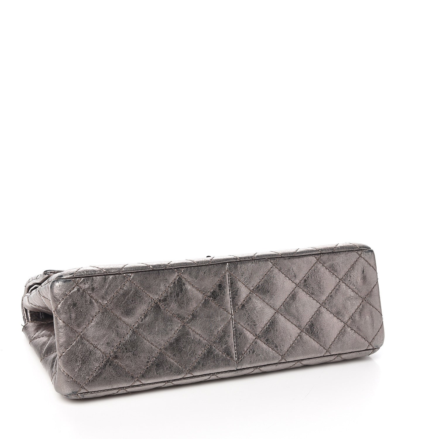 Chanel Metallic Aged Calfskin Quilted 2.55 Reissue 226 Flap Dark Silver 3 of 11