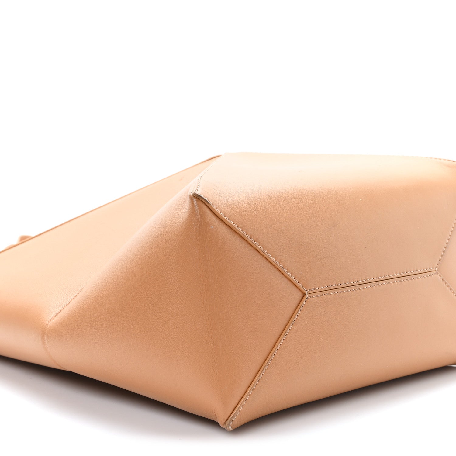 Loewe Shiny Calfskin Medium Puzzle Fold Tote Warm Desert 8 of 10