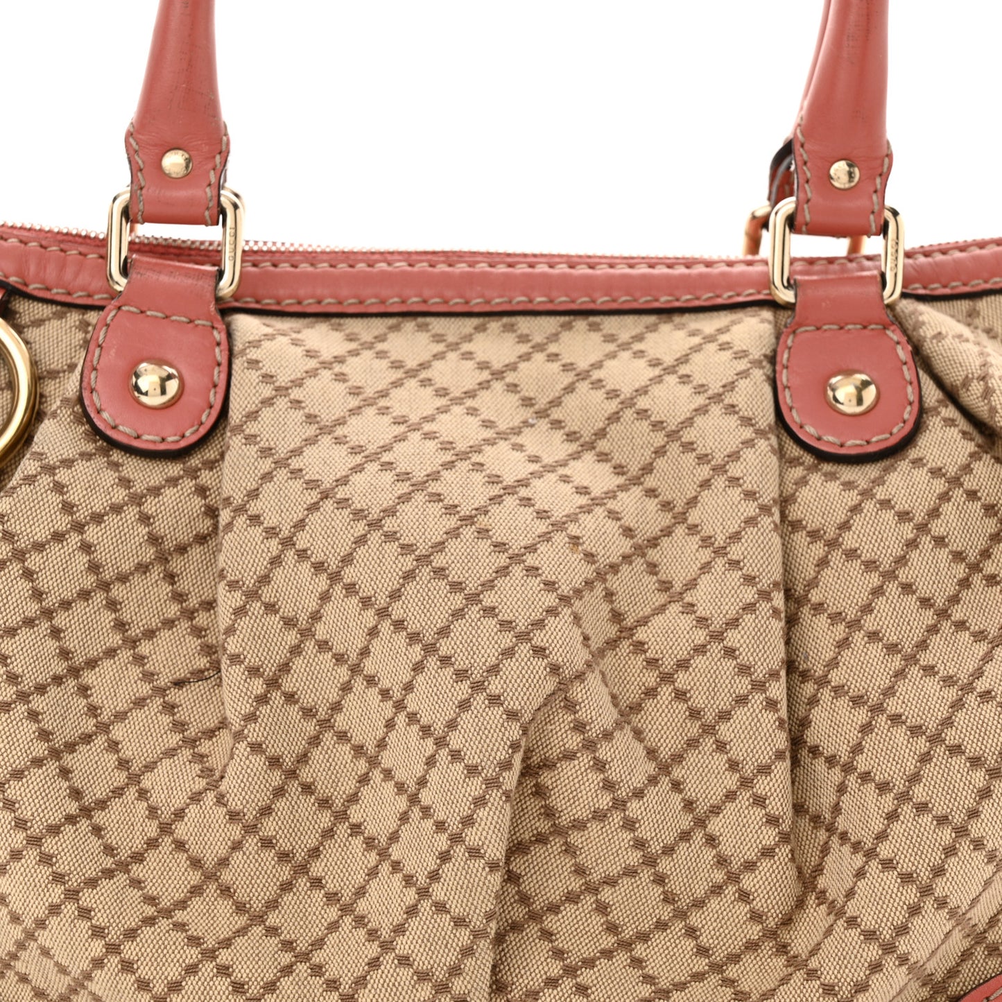 Diamante Medium Sukey Top Handle Bag Coral