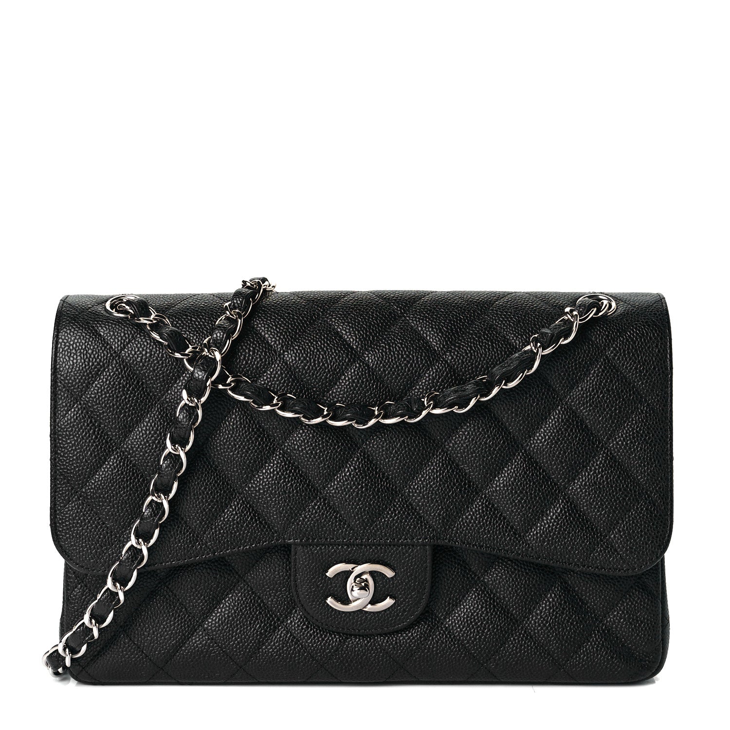Chanel Caviar Quilted Jumbo Double Flap Black 1 of 7