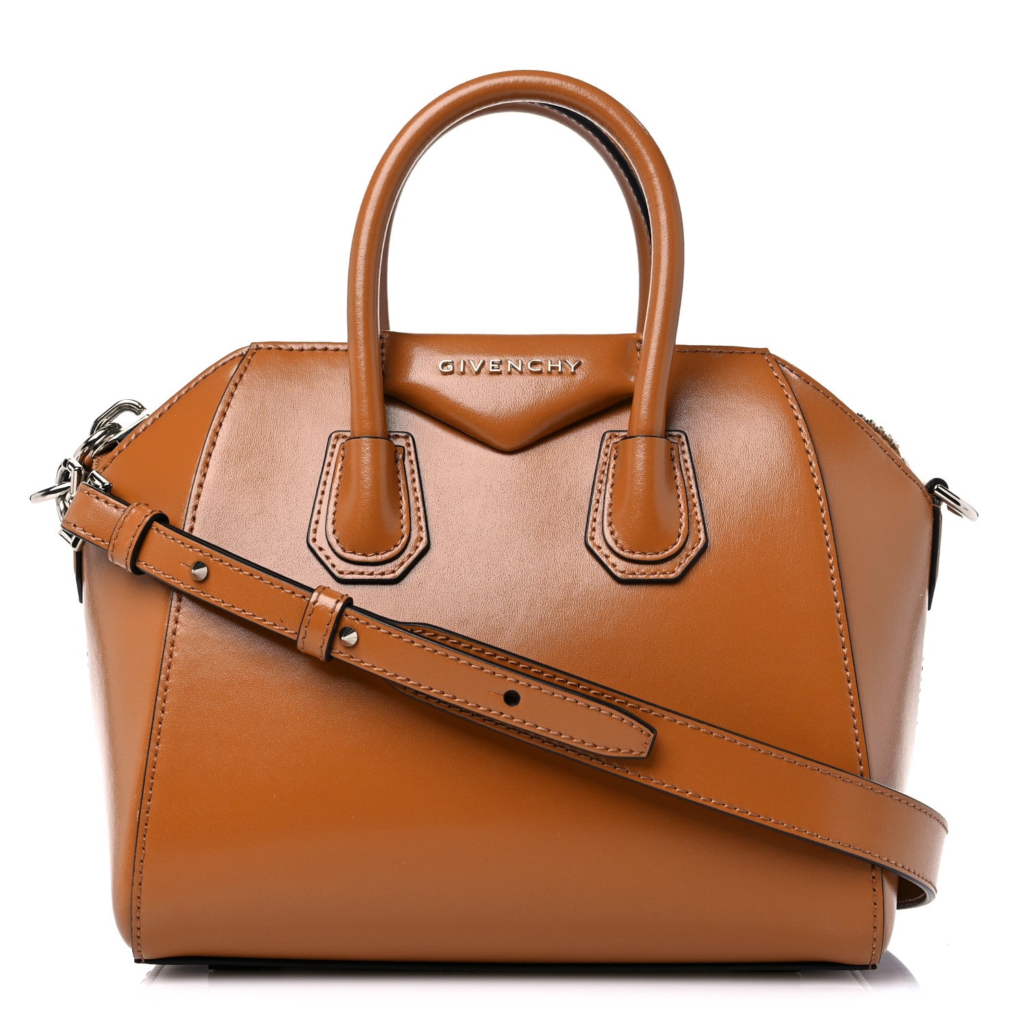 Givenchy Shiny Lord Calfskin Mini Antigona Camel 1 of 13