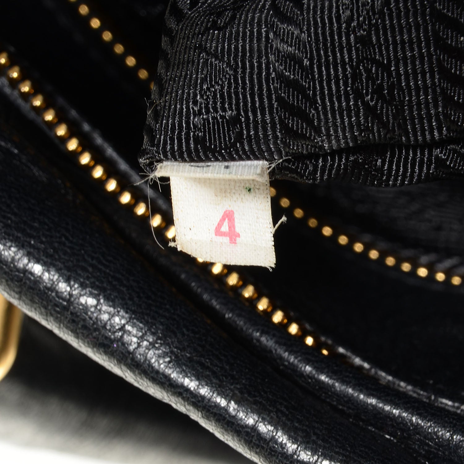 Prada Cervo Gaufre Satchel Nero Black 7 of 12