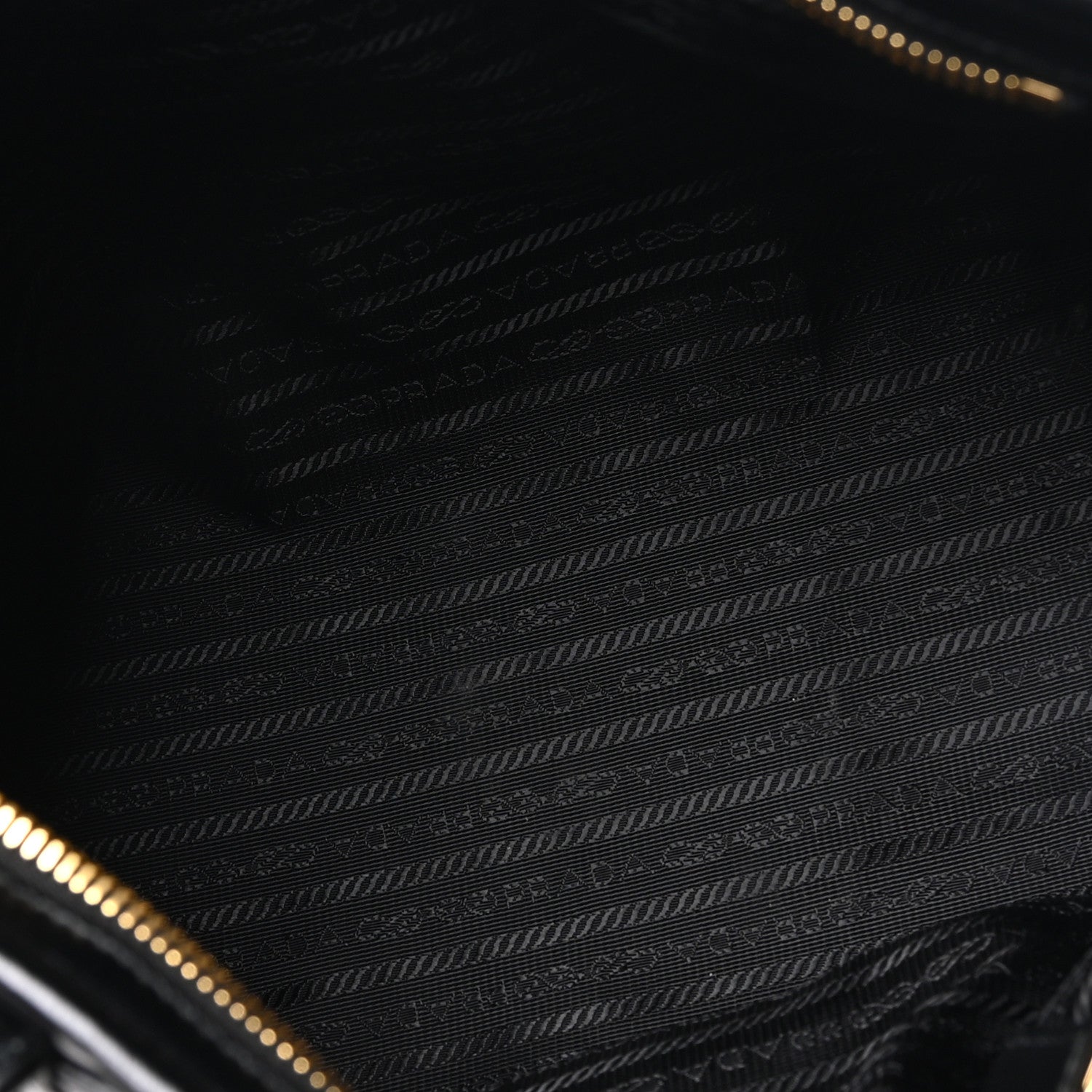 Prada Glossy Calfskin Triangle Large Bonnie Shoulder Bag Black 5 of 9