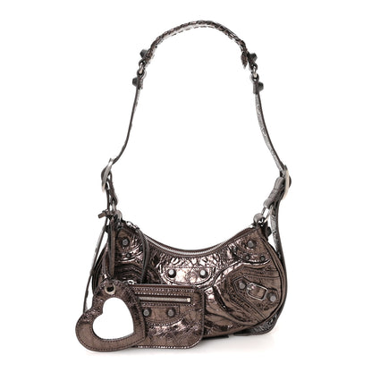 Balenciaga Metallic Agneau Arena Le Cagole Shoulder Bag XS Dark Bronze 3 of 11