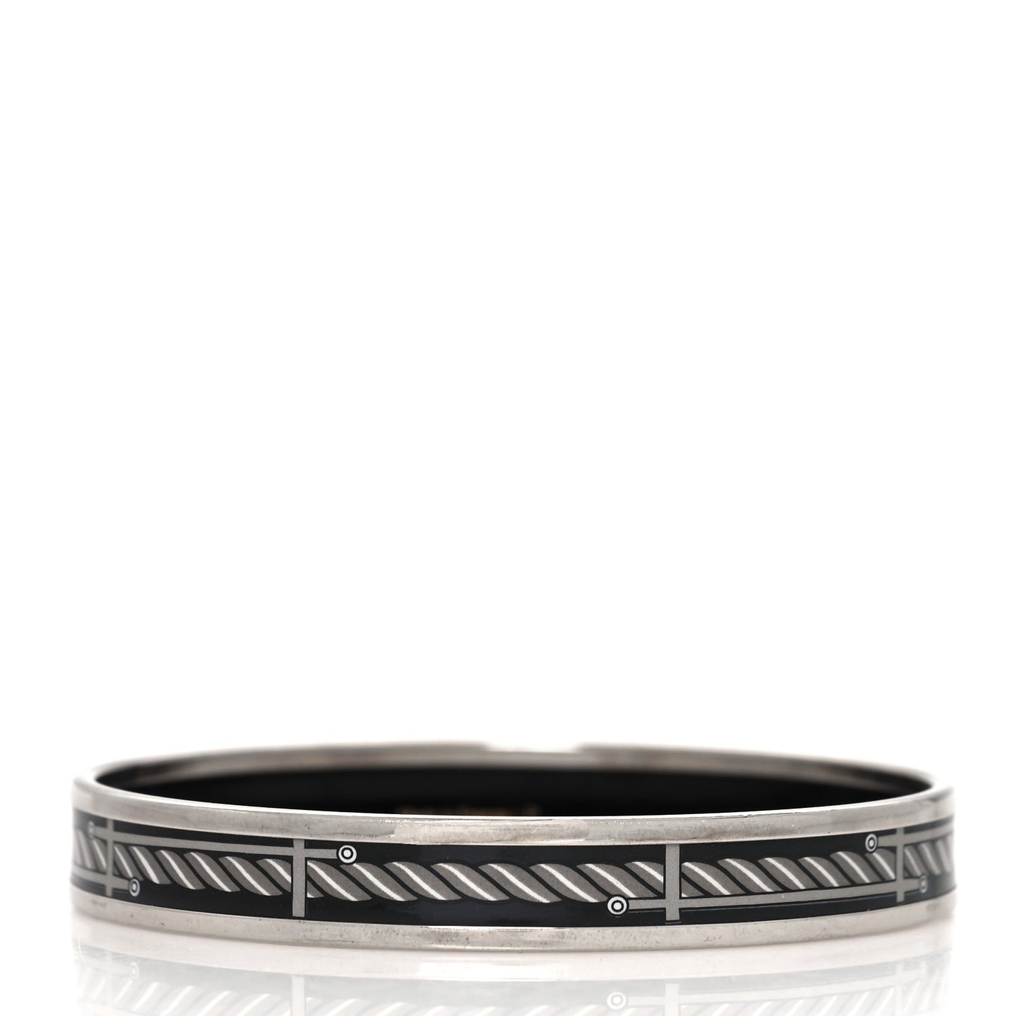 Enamel Printed Narrow Quadridge Bracelet 65 Art Moderne