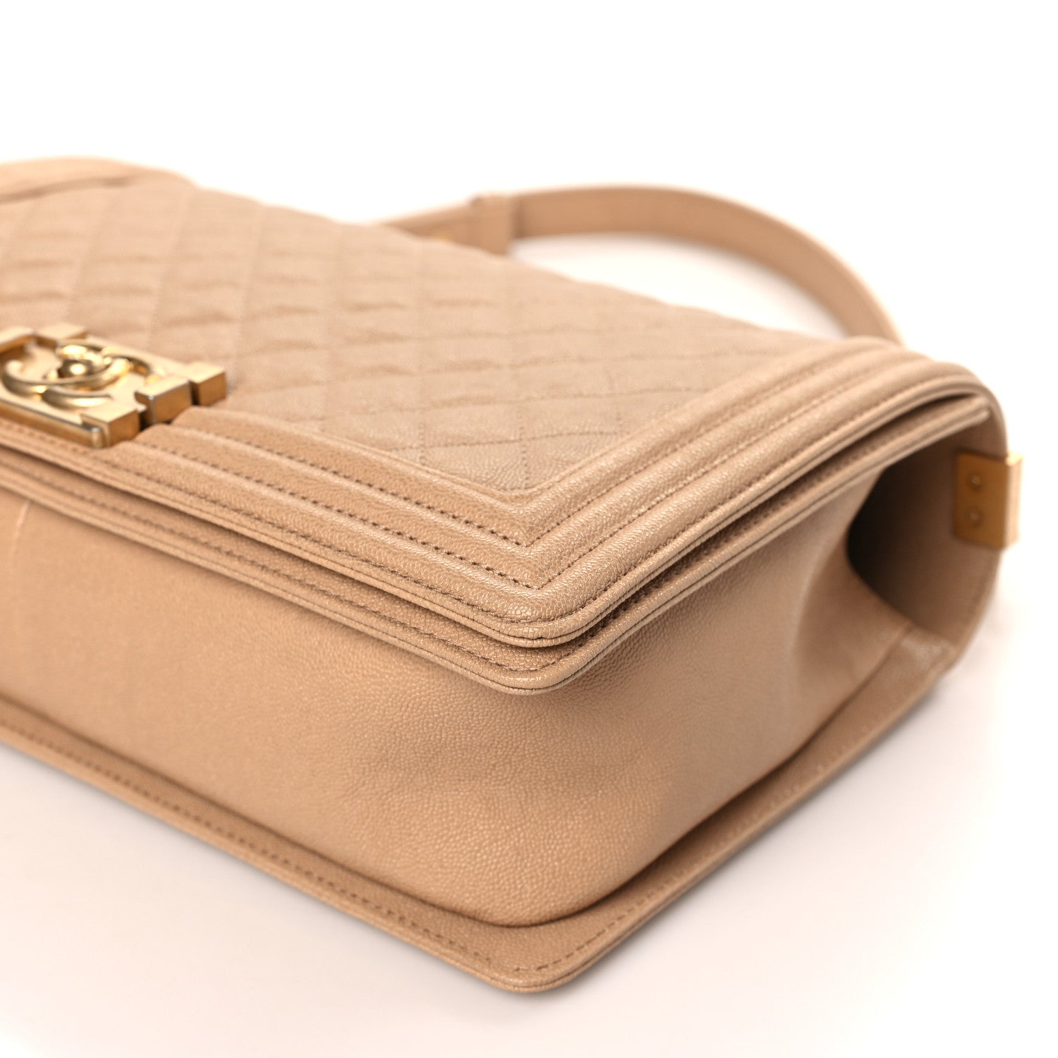 Chanel Caviar Quilted New Medium Boy Flap Beige 9 of 9