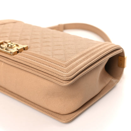 Chanel Caviar Quilted New Medium Boy Flap Beige 9 of 9