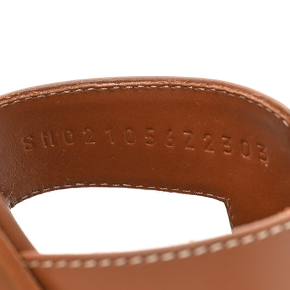 Hermes Box Calfskin Oran Sandals 39 Gold 9 of 9