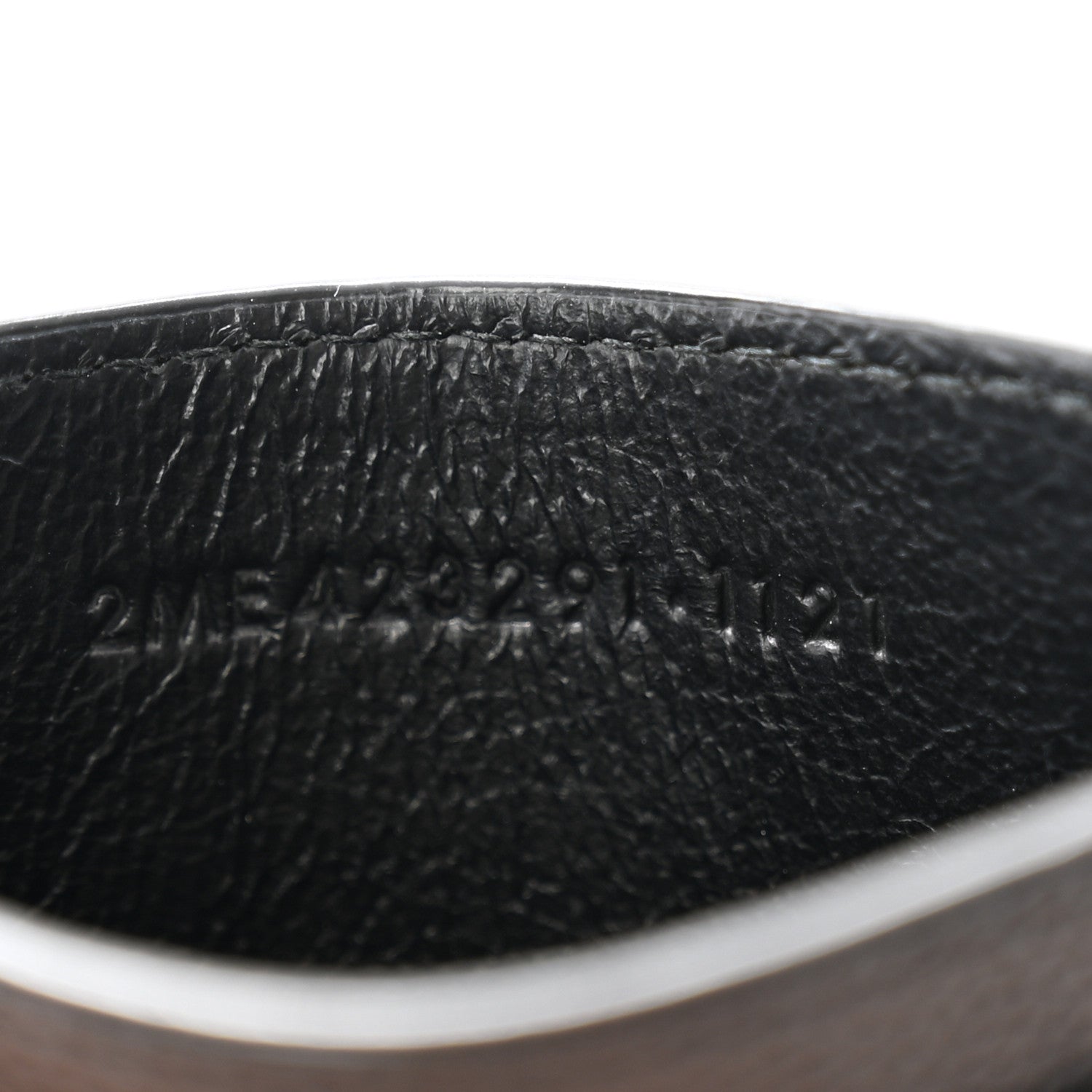 Saint Laurent Grain De Poudre Matelasse Chevron Monogram Credit Card Case Black 7 of 9