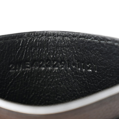 Saint Laurent Grain De Poudre Matelasse Chevron Monogram Credit Card Case Black 7 of 9