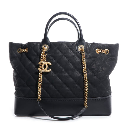 Chanel Iridescent Grained Calfskin Large Tote Black 1 of 9