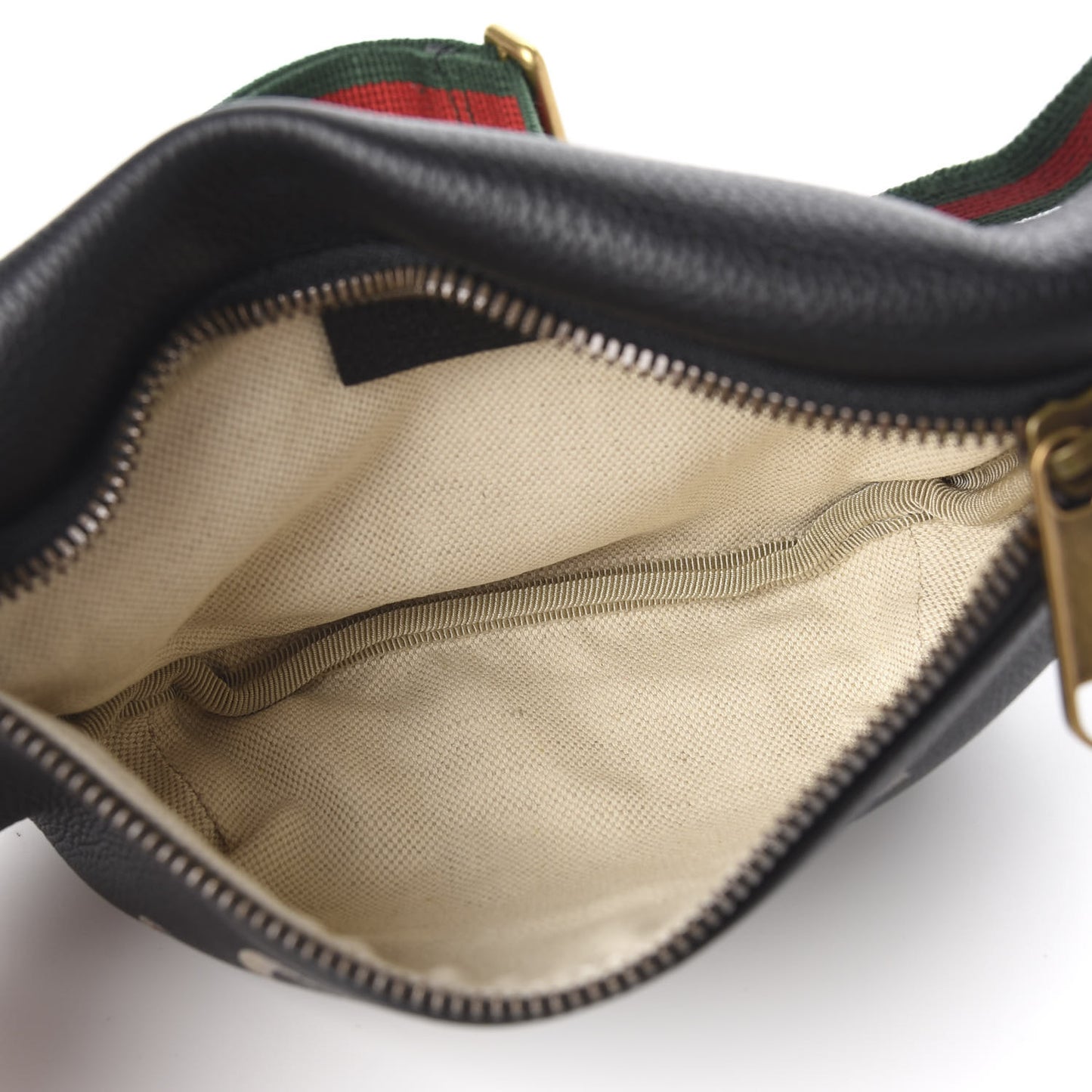 Grained Calfskin Small Logo Belt Bag Black