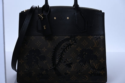 Louis Vuitton Calfskin Monogram Blossom City Steamer MM 7 of 11