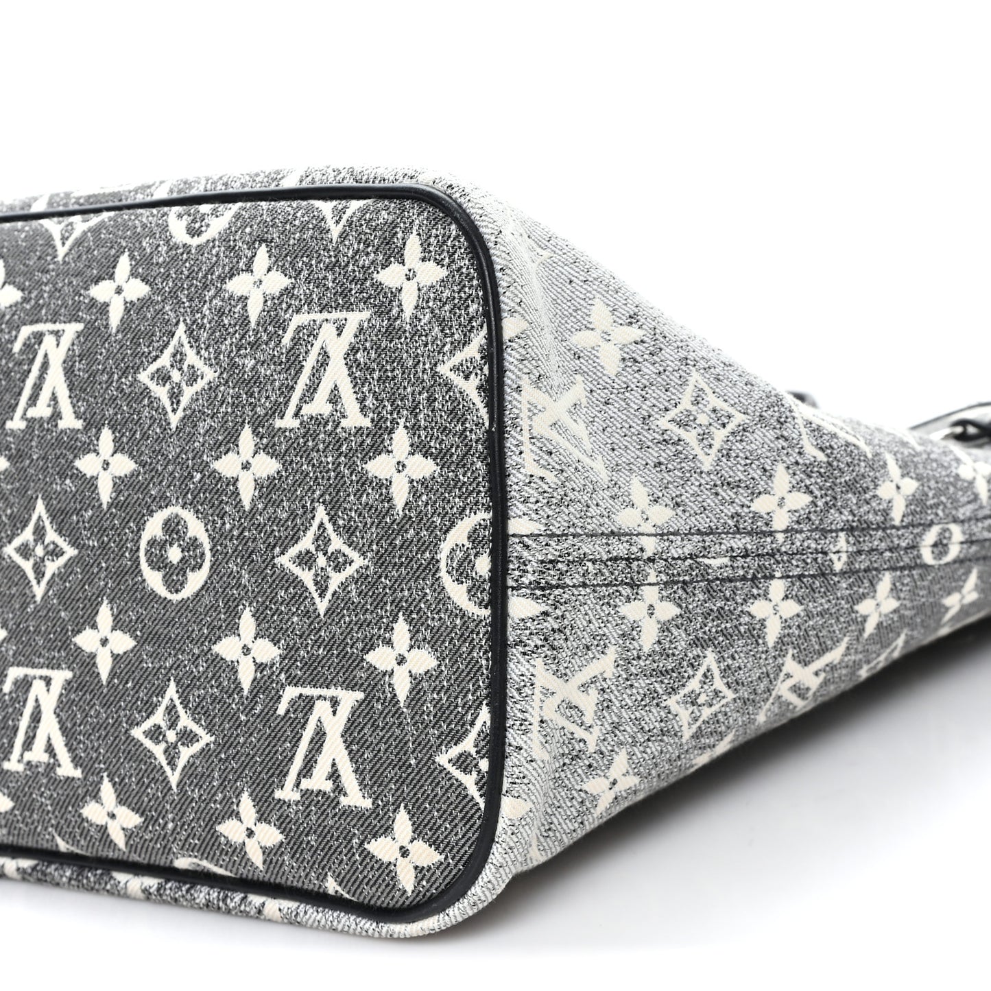 Denim Monogram Jacquard Neverfull MM Grey
